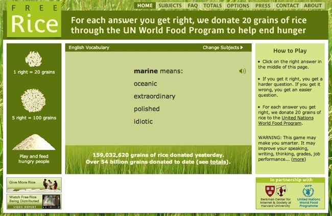 Featured image of post FreeRice : votre culture peut aider