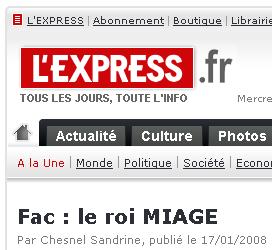 Featured image of post sur lexpress.fr : Le Roi MIAGE